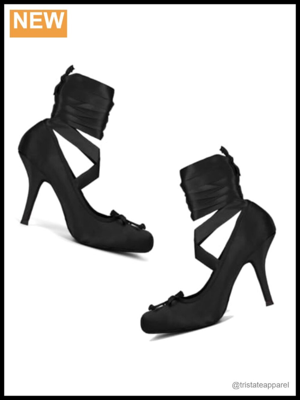 Satin Ballet High Heels Bow Round Toe Stiletto Pumps Strappy Dress Shoes
